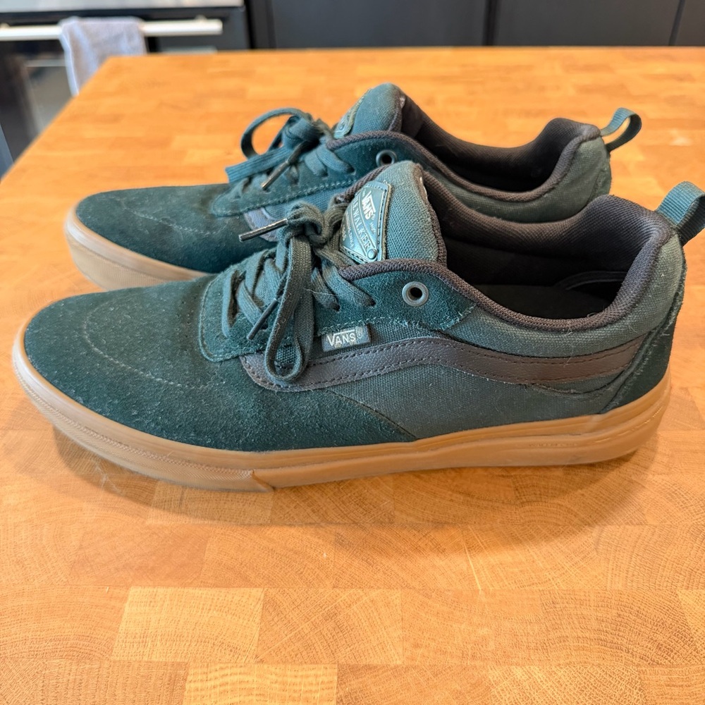 Vans Kyle Walker Pro Low-Top Skate Sneakers in Dark Green with Gum Sole